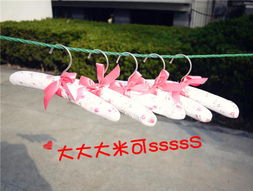 滿50換購 單買3元一個(gè) 田園系超嫩寵物小衣架 棉衣架 晾衣架 寵物衣架